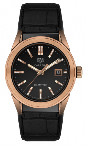 Carrera Quartz 36 Rose Gold / Black / Alligator