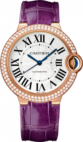 Ballon Blue de Cartier 36 Automatic Pink Gold / Diamonds / Purple