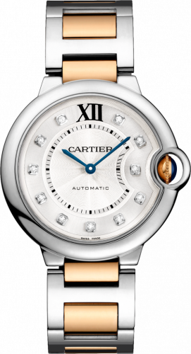 Ballon Blue de Cartier 36 Automatic Stainless Steel / Pink Gold / Diamond / Bracelet