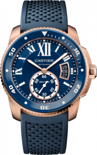 Calibre de Cartier Diver Pink Gold / Blue