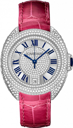 Clé de Cartier 35 White Gold / Full Diamonds / Red