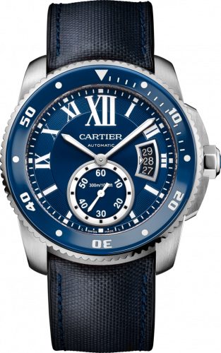 Calibre de Cartier Diver Stainless Steel / Blue / Rubber
