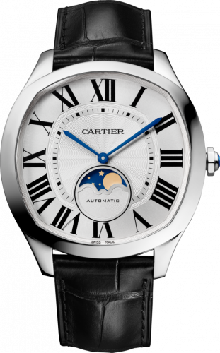 Drive de Cartier Moon Phases Stainless Steel / Silver