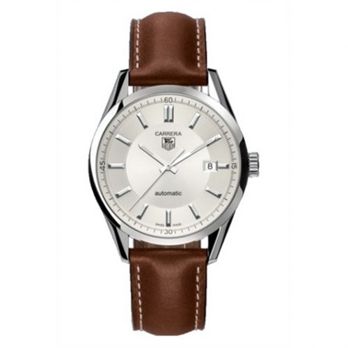 Carrera Calibre 5 39 Stainless Steel / Silver / Calf