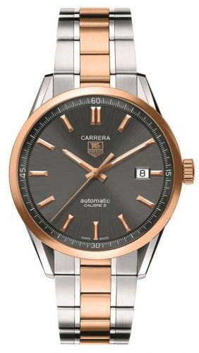Carrera Calibre 5 39 Stainless Steel / Rose Gold / Grey / Bracelet