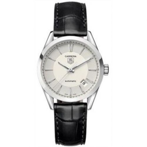 Carrera Calibre 5 36 Stainless Steel / Silver / Alligator