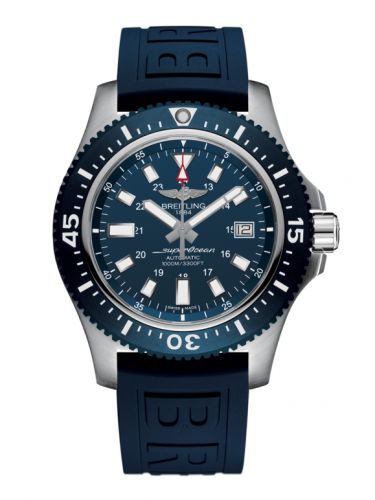 Superocean 44 Special Stainless Steel / Marine Blue / Rubber 