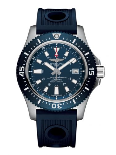 Superocean 44 Special Stainless Steel / Marine Blue / Rubber