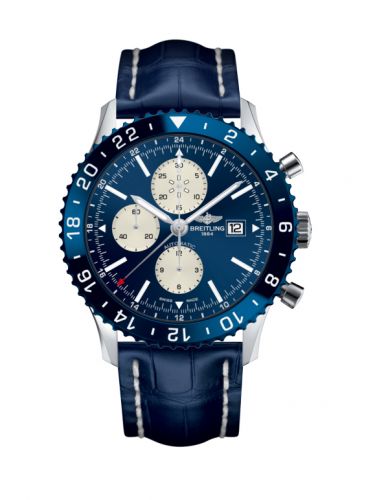 Chronoliner Stainless Steel / Blue / Croco